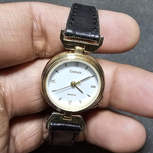 Carriage By Timex Gold Tone Ladies Quartz Cocktail Watch White Dial Working show - Picture 3 of 9